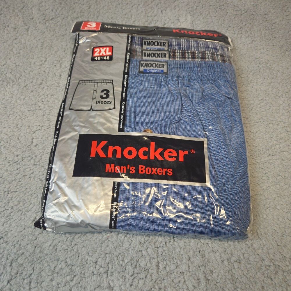Knockers Men's Plaid Boxer Shorts Knockers‎ Size 2XL Underwear NIP Vintage Y2k